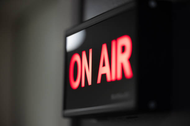 istock luminous signaling panel present in recording studios or on television indicating on air in red color to indicate that a recording is in progress 1469973691