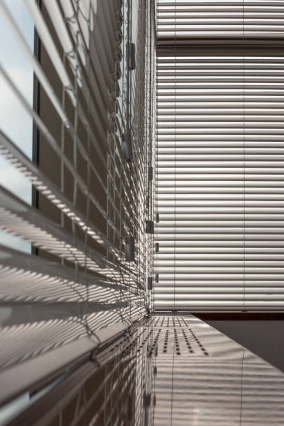 istock Venetian blinds closeup on the window. 1469978212