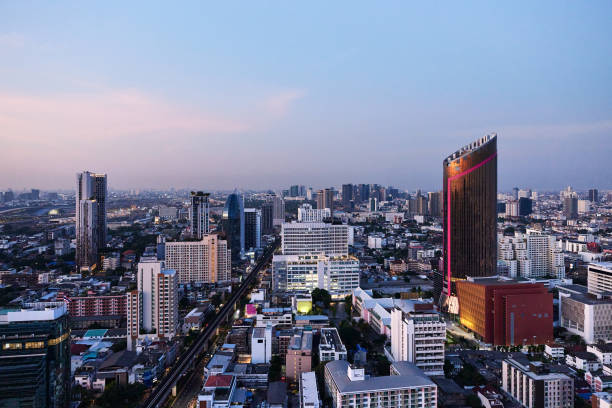 istock Dusk over Bangkok skyline 1469979677