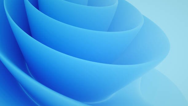 istock 3d soft blue abstract background with soft lines. 3d illustration 1469980051