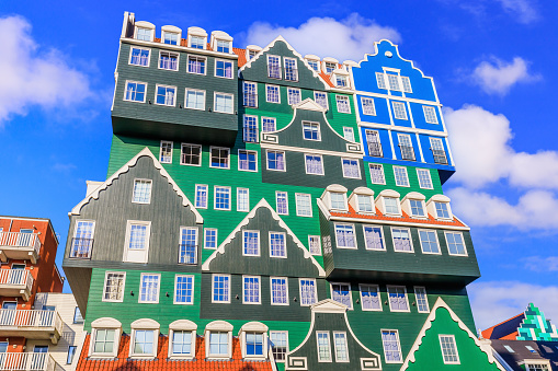 Zaandam, North Holland, Netherlands - April 24, 2022: Modern architecture in Zaandam.