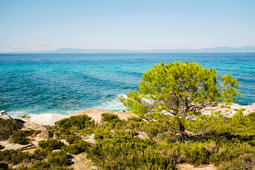 Beautiful summer seascape.Summer in Greece.