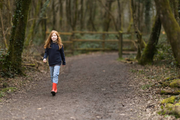 istock Eight-year-old walking in the woods 1469983614