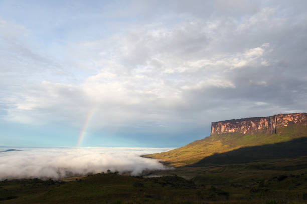 istock View of rainbow and Kukenan tepui 1469987571