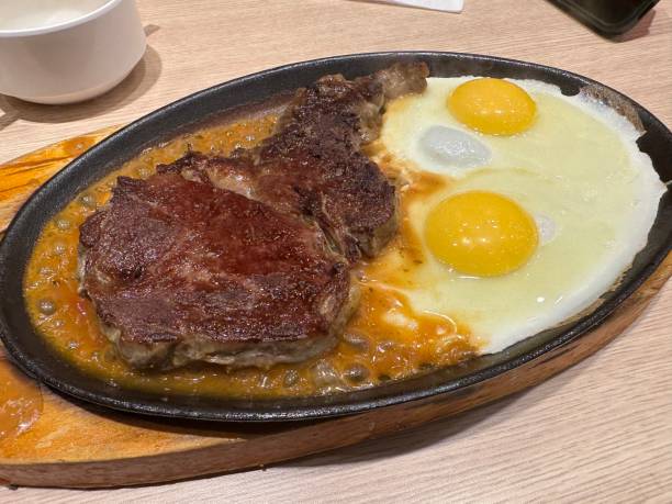 Taiwan traditional steak ready to be served