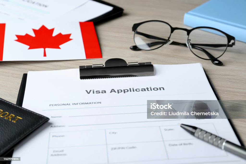 Formulario De Solicitud De Visa Para Inmigración Pasaporte Bandera ...