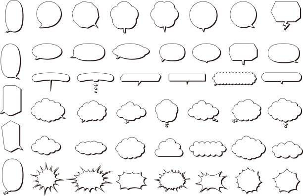 speech bubbles - комикс stock illustrations
