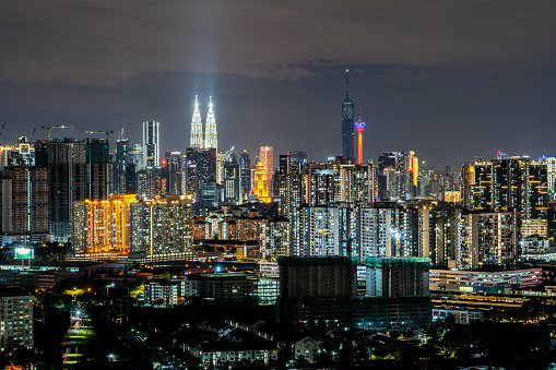 Night view of KL urban scape