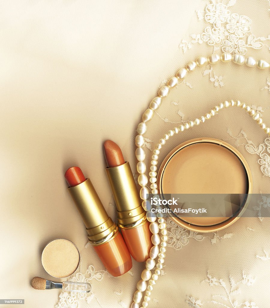 textile wedding background textile wedding background and makeup for the bride Abstract Stock Photo