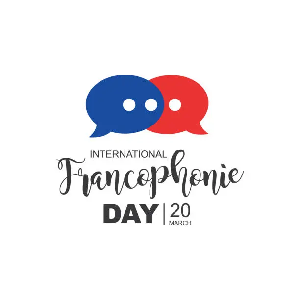 Vector illustration of International day of francophonie, france language.