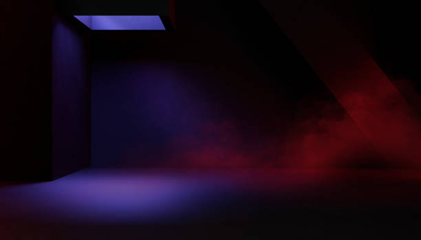istock empty abstract industrial concrete interior. concrete floor and dark room. 3d illustration 1469997005