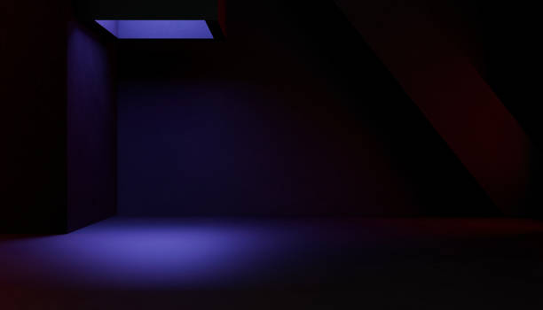 istock empty abstract industrial concrete interior. concrete floor and dark room. 3d illustration 1469997035