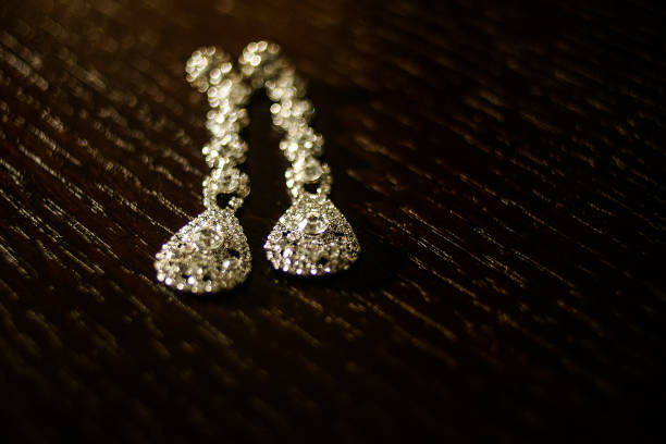 istock Silver plated jewelry earrings 1469997523