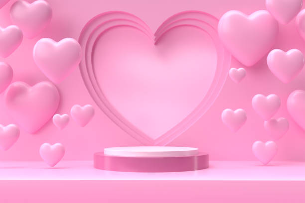 istock 3D Render Luxury Product Sale pink Color 1469998697