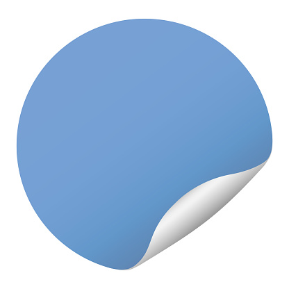 Blue Circular Sticker Blue Round Sticker Banner Vector Design Element Stock Illustration ...