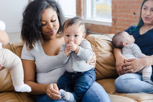 istock Young mothers gather for a support group meeting 1469999704