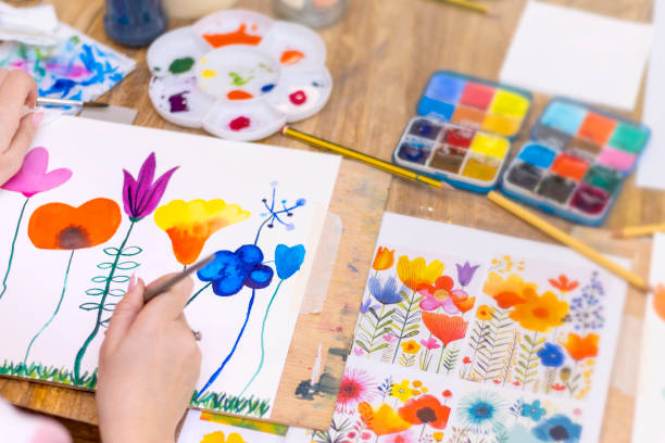 istock Watercolor Painting Workshop. art therapy. painting classes or courses. 1470000106