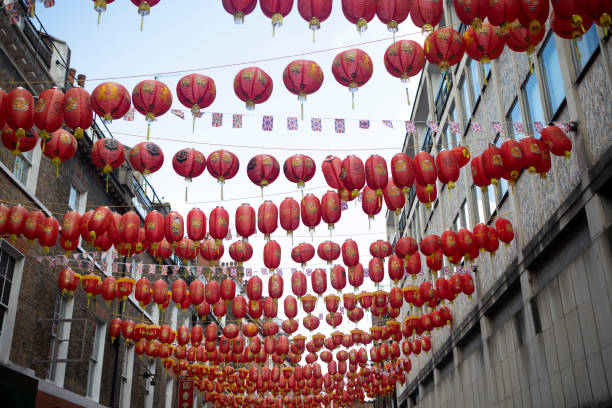 istock Red lanterns in Chinatown, London 1470001766