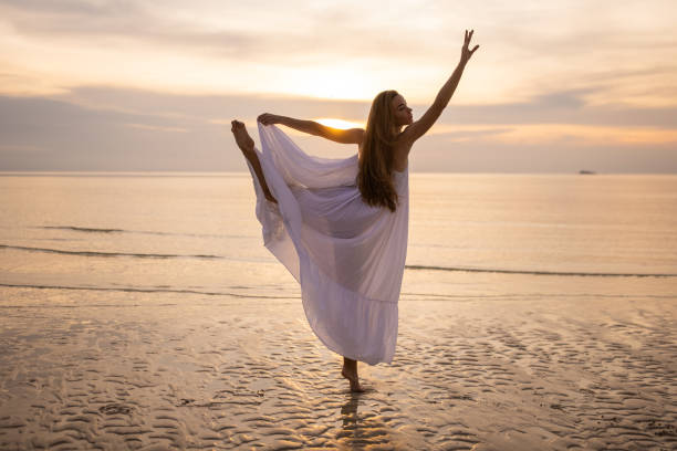 istock Ballerina in white dress 1470001927