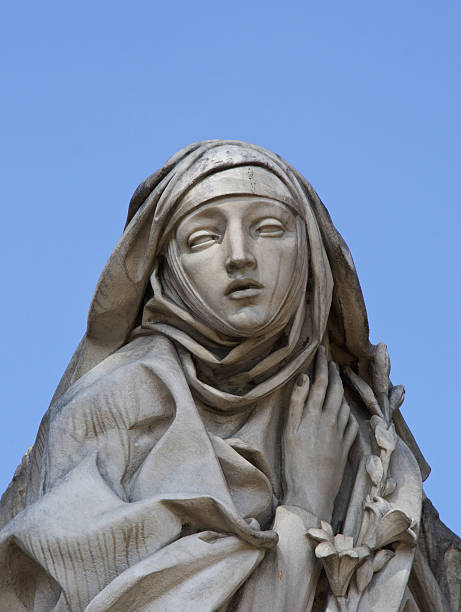 Monumento a Santa Caterina da Siena (1961- 1962) realized by Francesco Messina (15.12.1900 - 13.09.1995) located outside Castel sant'Angelo, Rome - Italy.