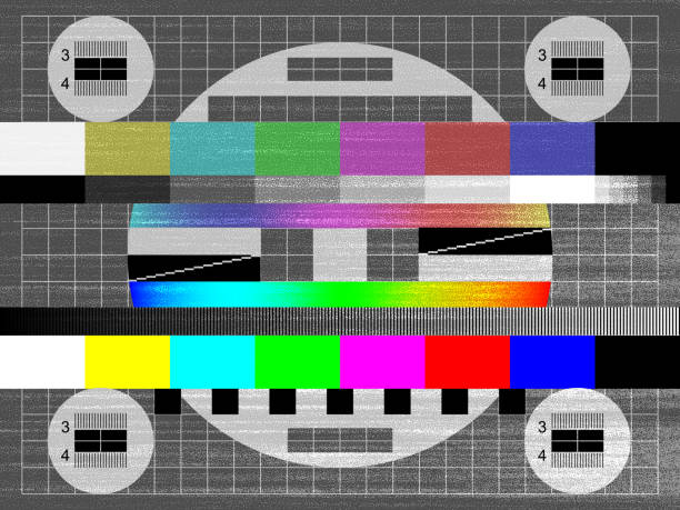 istock Noise grain, TV signal test screen, retro television color glitch pattern, vector background. TV signal test screen with grain noise static image or dotwork stipple effect 1470004219