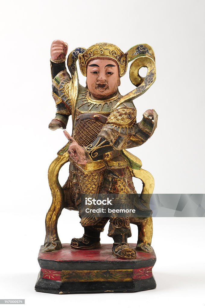 Estátua de Chinês tradicional antigo Porta-Deus do sabor Dynasty legenda - Royalty-free General - Posto militar Foto de stock