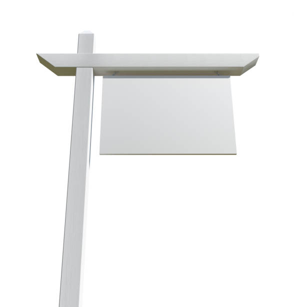 istock Blank Real Estate Sign Isolated on a On White Background. 1470006462