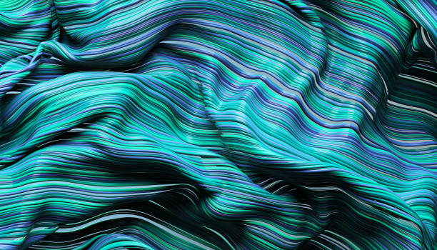 istock Abstract wavy turbulent wires background 1470006626