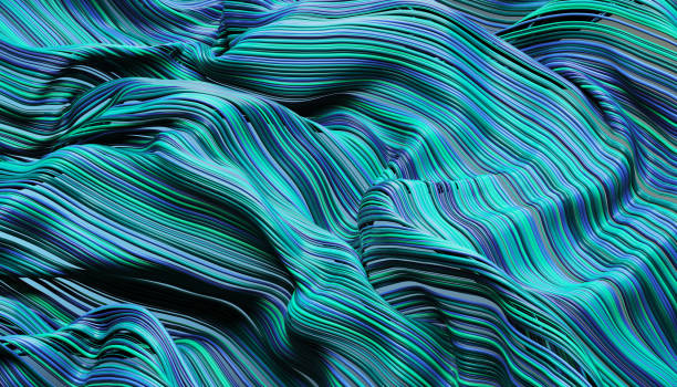 istock Abstract wavy turbulent wires background 1470006627