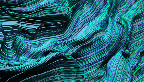 istock Abstract wavy turbulent wires background 1470006673