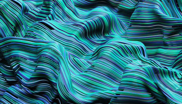 istock Abstract wavy turbulent wires background 1470006687