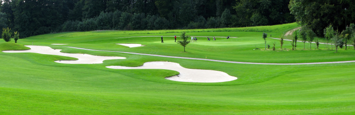 Panoramic view of a golf course