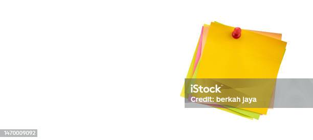Sticker Note Coppy Stack Of Pinned Sticky Note For Copy Space Stock Photo - Download Image ...