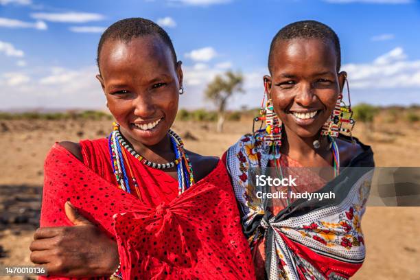 Portrait Of African Women From Maasai Tribe Kenya Africa Stock Photo - Download Image Now