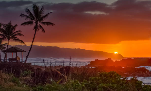 istock Beautiful sunset over Kaena Point Oahu 1470011988