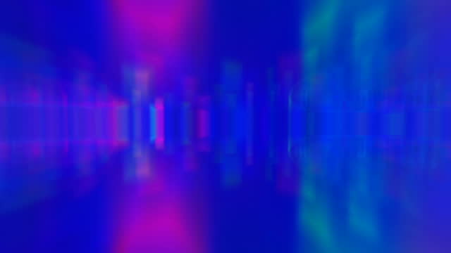 News, broadcast glowing intro animation. Flying through abstract rectangle background