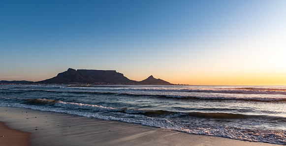 Cape Town, South Africa, at sunset (view from Bloubergstrand)