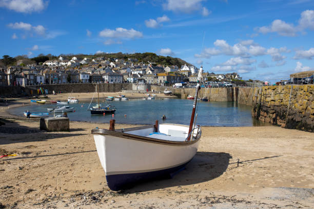 Harbour in Mousehole, Cornwall on a summers day.