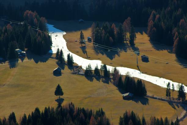 view of the fassa valley and the Coronelle high plain - bolzano -trentino alto adige- italy