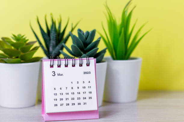 istock Calendar for March 2023.Desktop calendar for planning. 1470019028