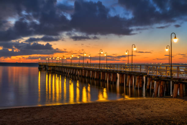 istock Sea Pier At Dawn In Gdynia, Poland 1470019058