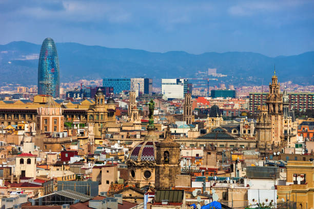 istock Barcelona Cityscape With Gothic Quarter 1470019074