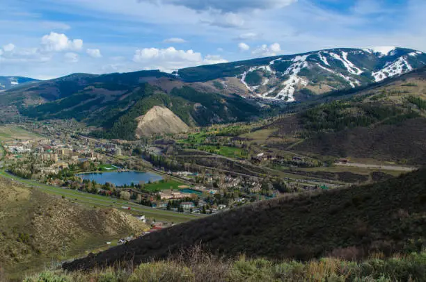 Photo of View of Avon in a valley, Nottingham Park and Beaver Creak, CO, USA