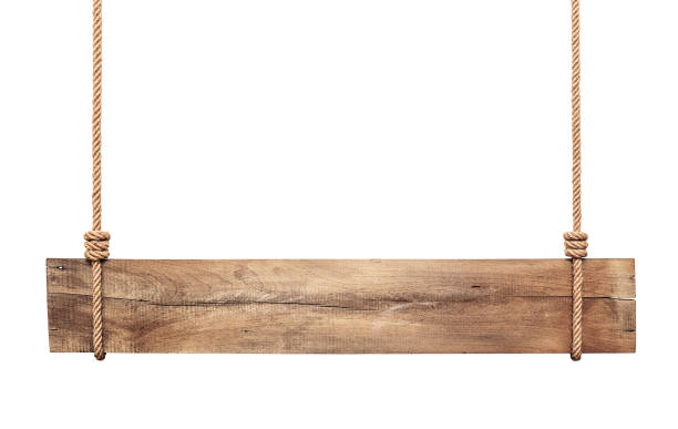 istock Wooden sign hanging on a rope 1470021074