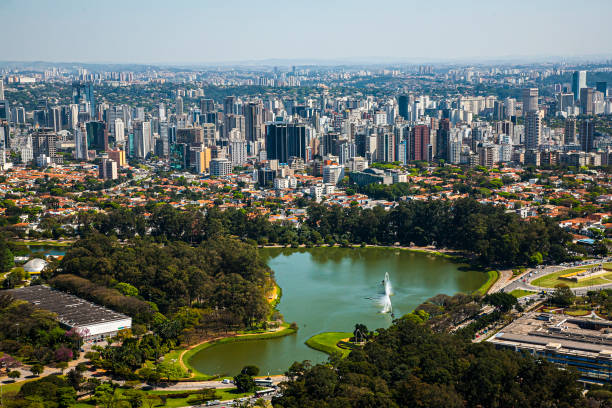 Sao Paulo Aerial view Sao Paulo - Brazil ibirapuera park stock pictures, royalty-free photos & images