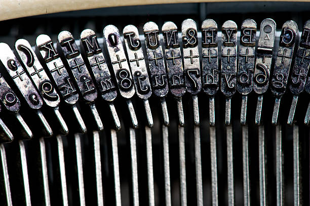 typewriter keys stock photo