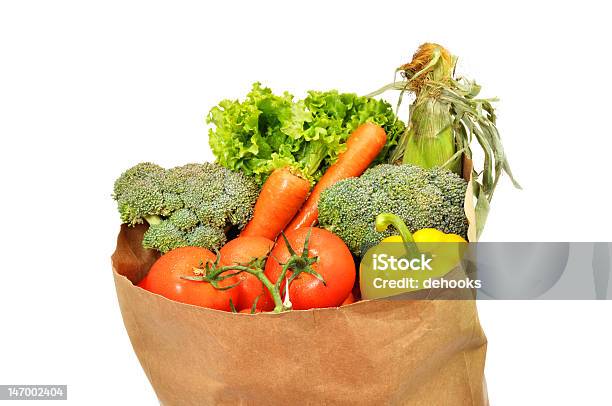 Prodotti Per Drogherie Borsa Isolato - Fotografie stock e altre immagini di Alimentazione sana - Alimentazione sana, Antiossidante, Borsa