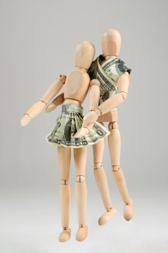 Mannequin Money Couple, lovers