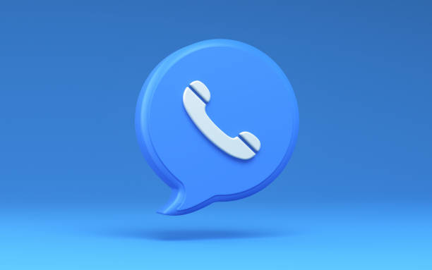 istock Speech Bubble with Support, Service and Communication Classic Telephone icon on Blue Background, Clipping path 1470024502