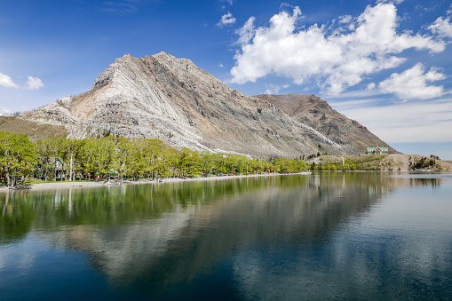 Polish Tatra Mountains, Czarny Staw, view from the trail and the shore of a pond with clear water at the foot of the mountain